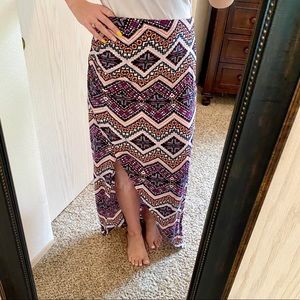 Express High Waist Side Slit Maxi Skirt | Size M